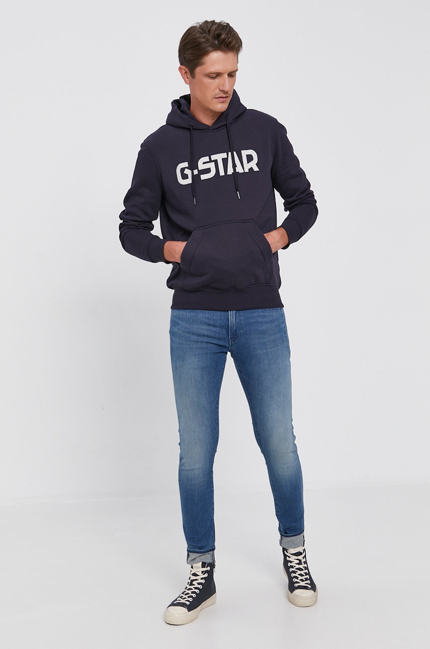 

Кофта G-Star Raw чоловіча колір синій з аплікацією