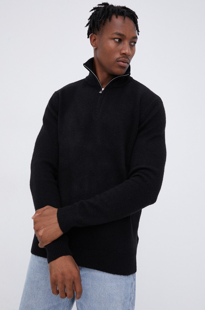 Young poets society pulover bărbați, culoarea negru, light, cu turtleneck