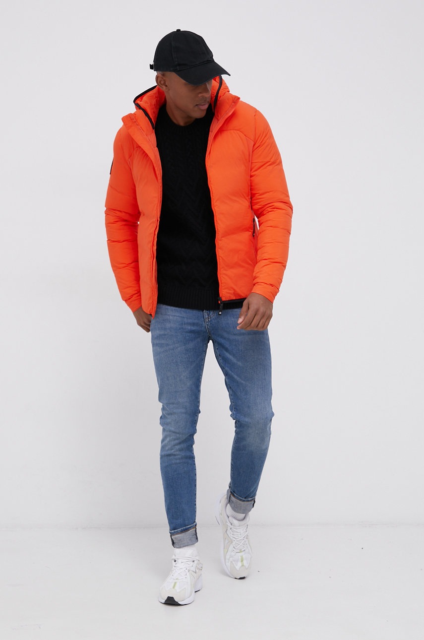 

Шерстяной свитер Superdry мужской цвет чёрный тёплый