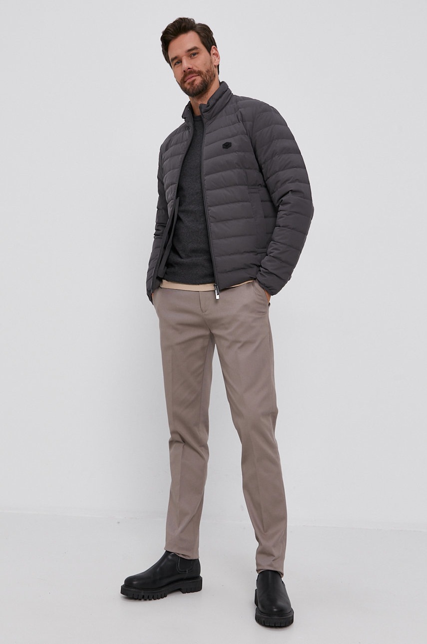 

Свитер с примесью шерсти Lyle & Scott мужской цвет серый