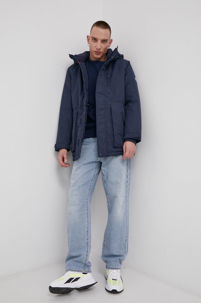 

Хлопковый свитер Superdry мужской цвет синий