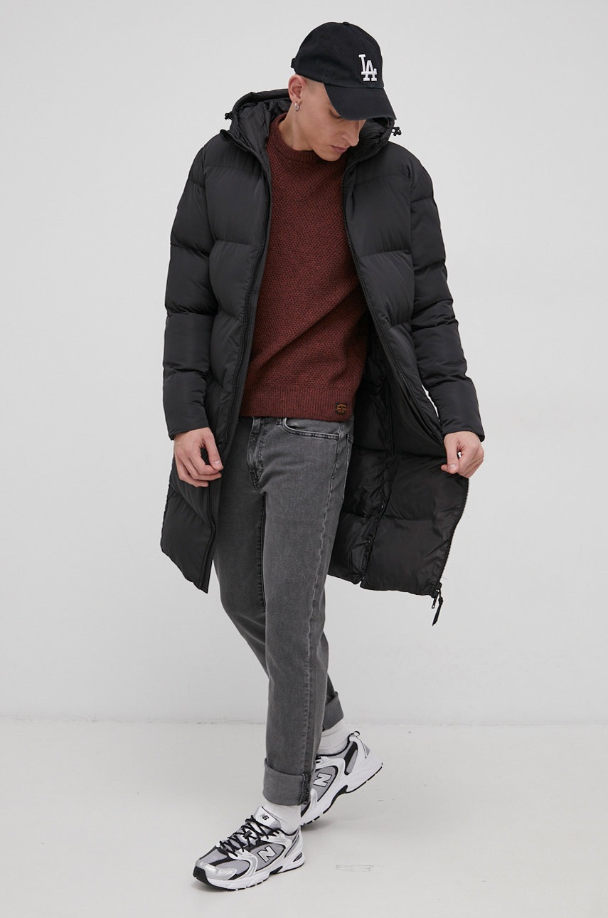 

Бавовняний светер Superdry чоловічий колір бордовий
