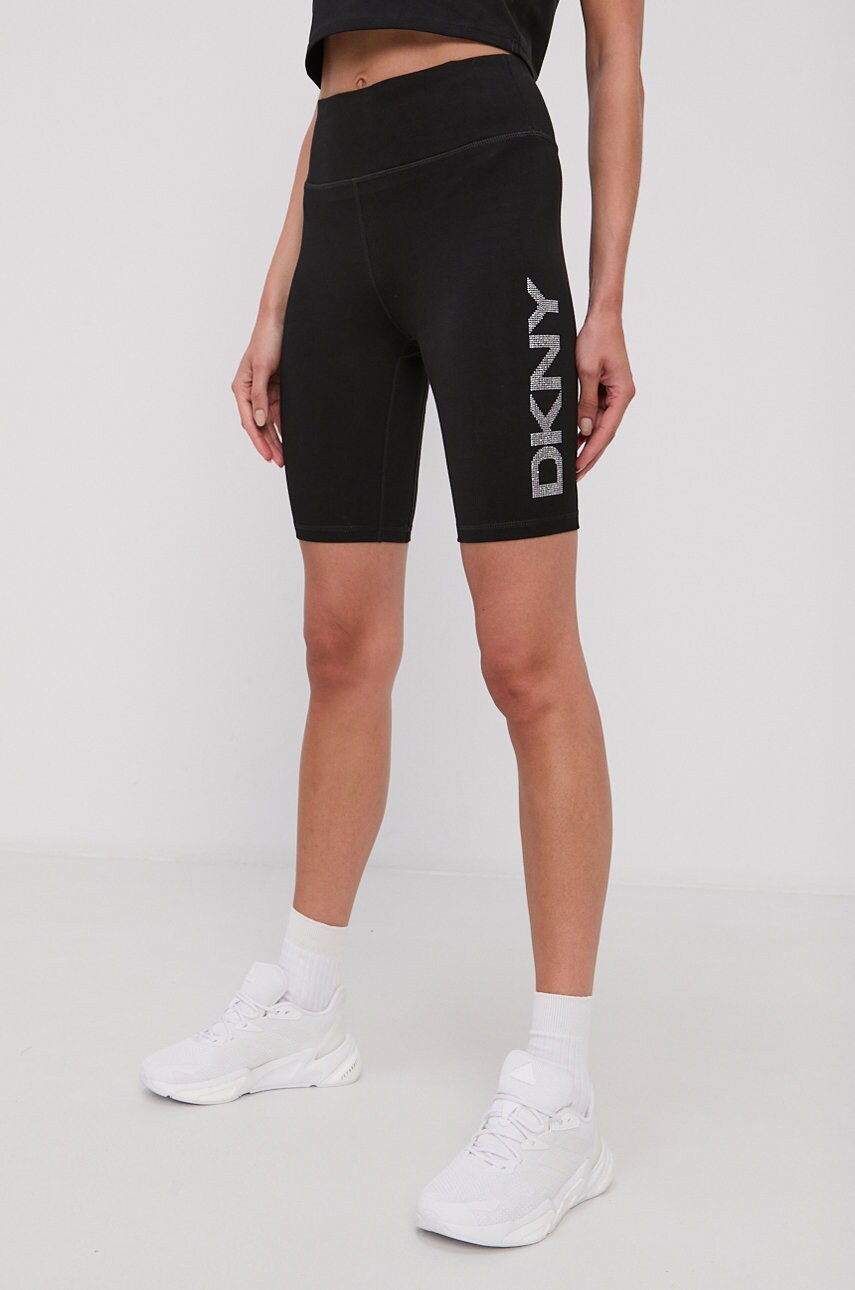 

Шорти Dkny жіночі колір чорний з аплікацією