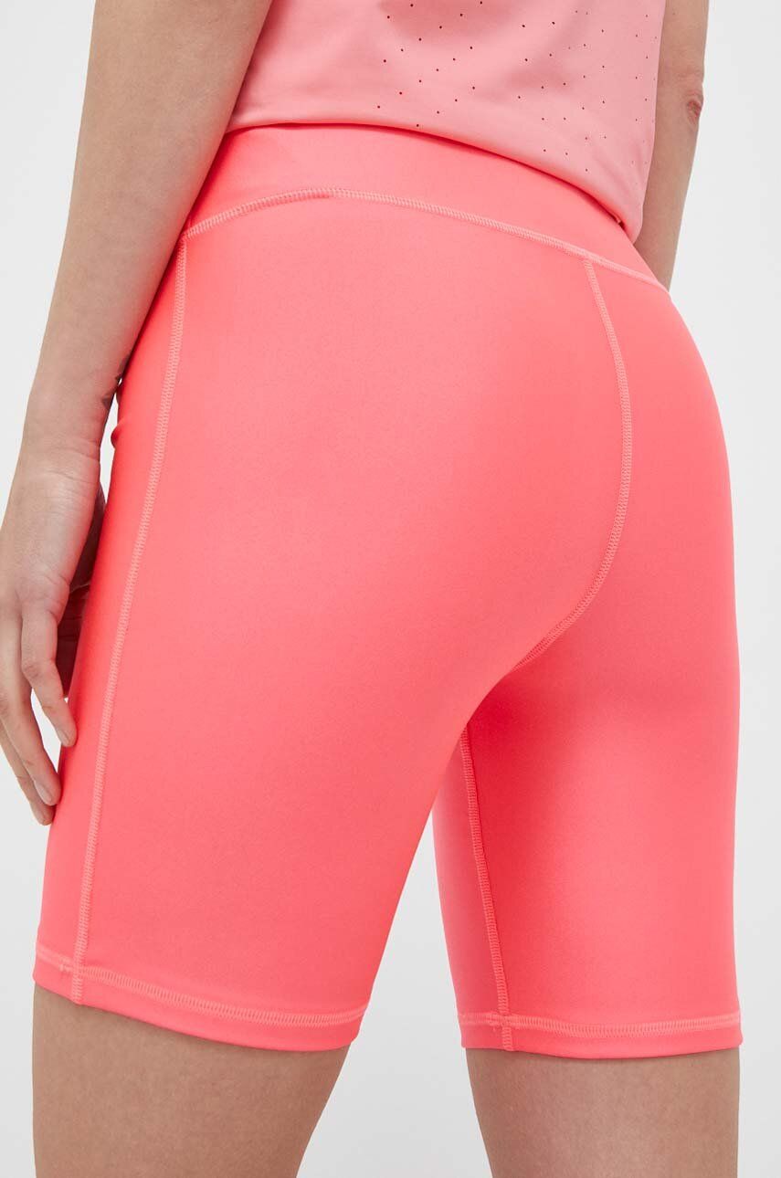 Tréninkové šortky Under Armour dámské, růžová barva, hladké, high waist, 1360939