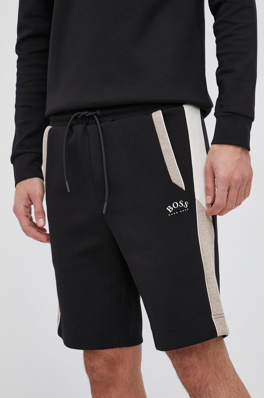 Boss pantaloni scurți bărbați, culoarea negru