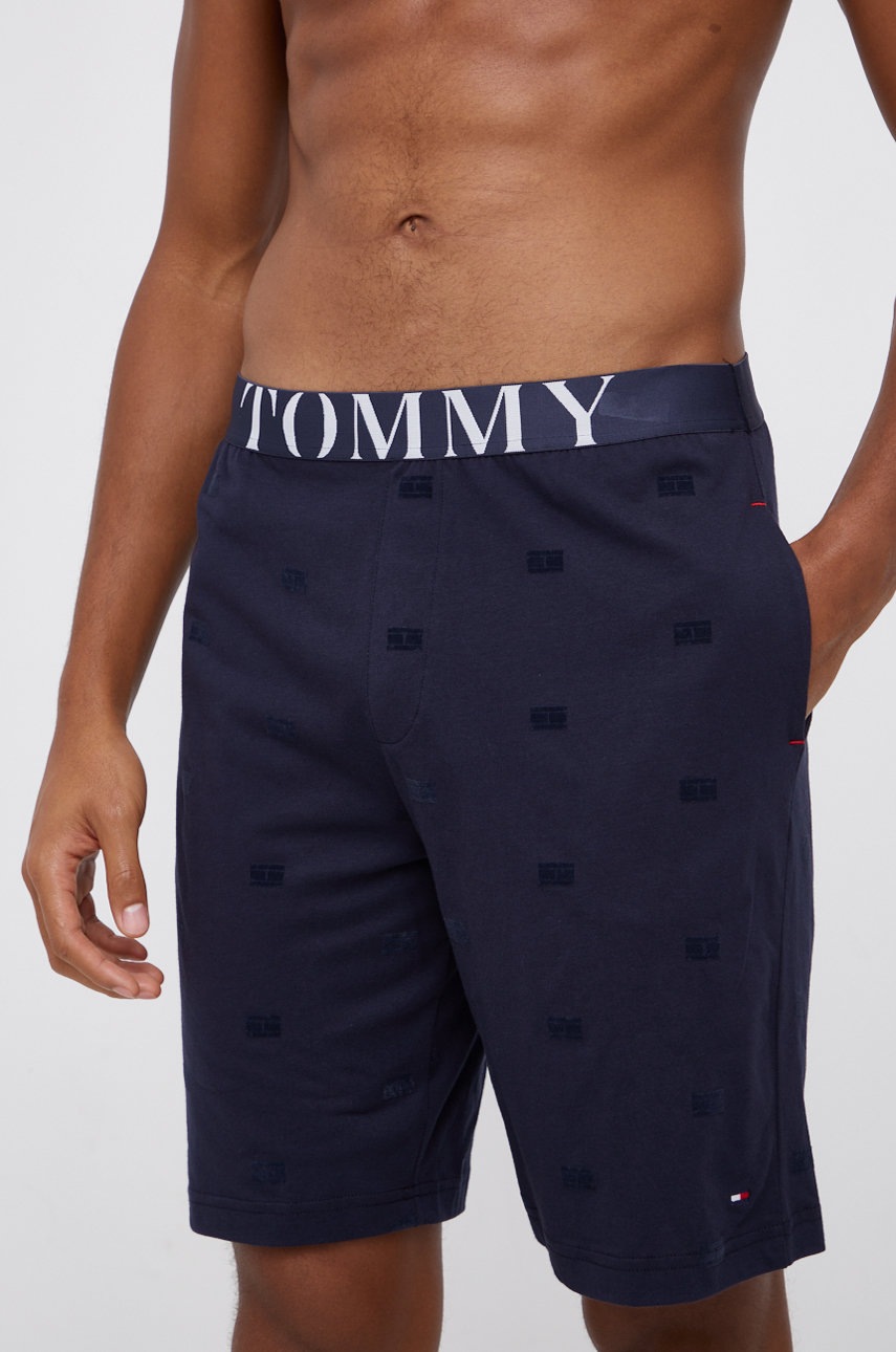 

Късо долнище на пижама Tommy Hilfiger мъжко в тъмносиньо с принт, Тъмносин
