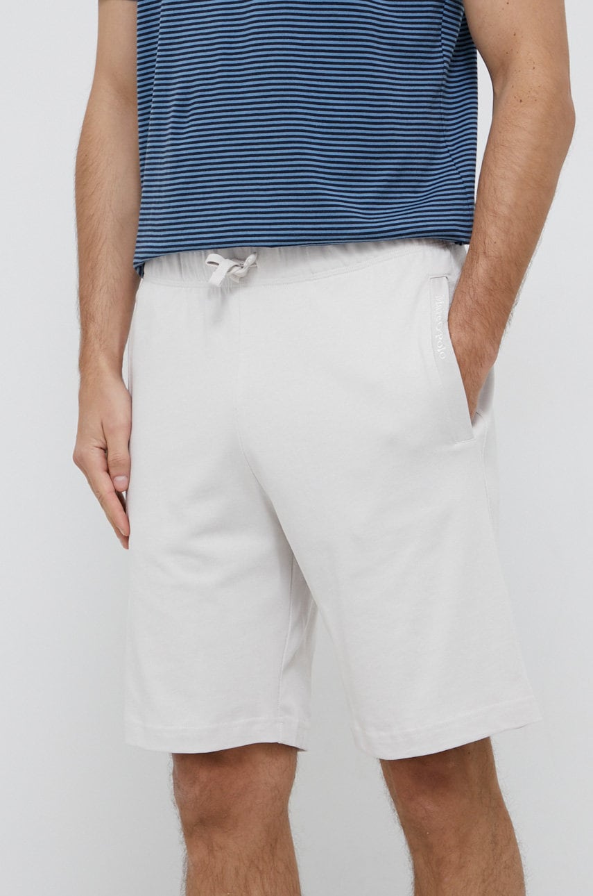 Marc o'polo pantaloni scurți din bumbac bărbați, culoarea gri