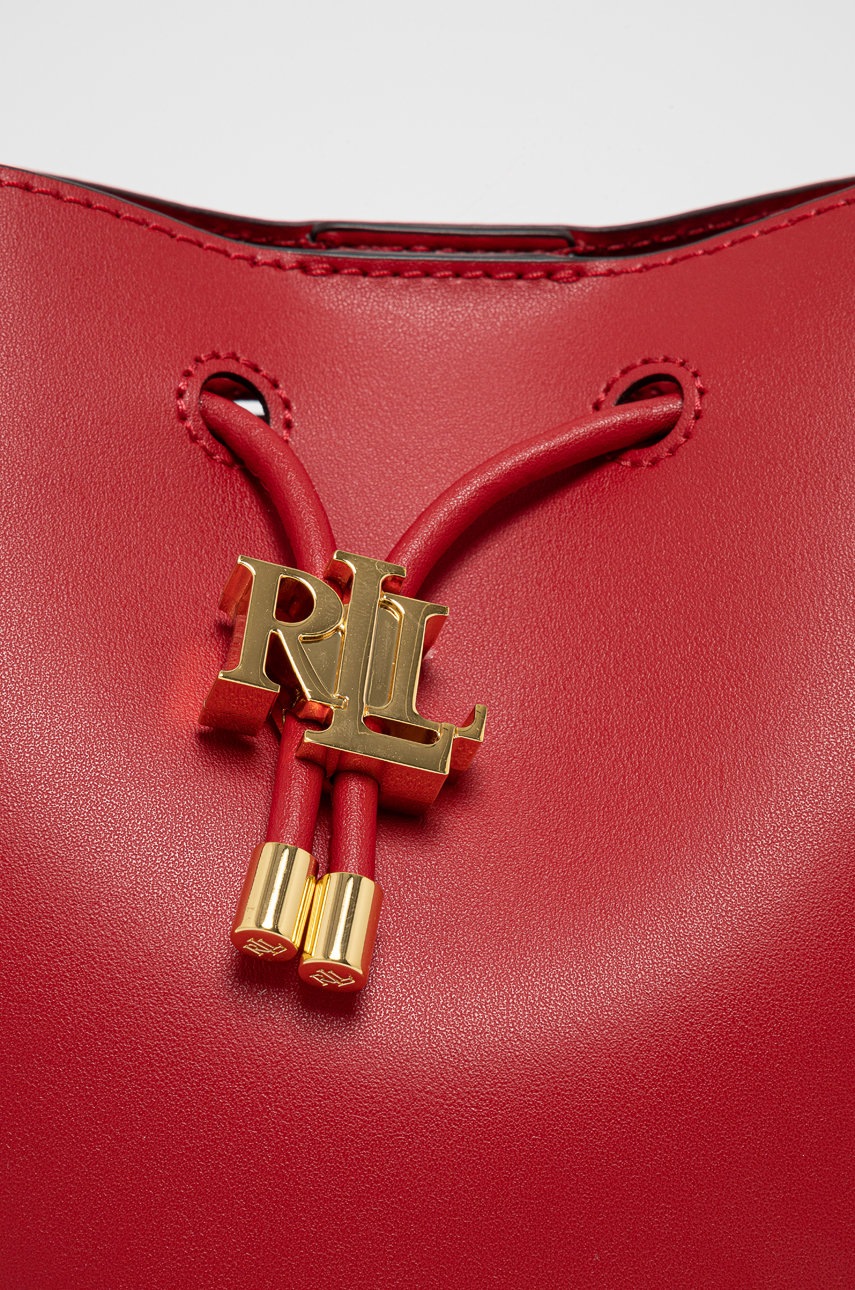 

Кожаная сумочка Lauren Ralph Lauren цвет красный