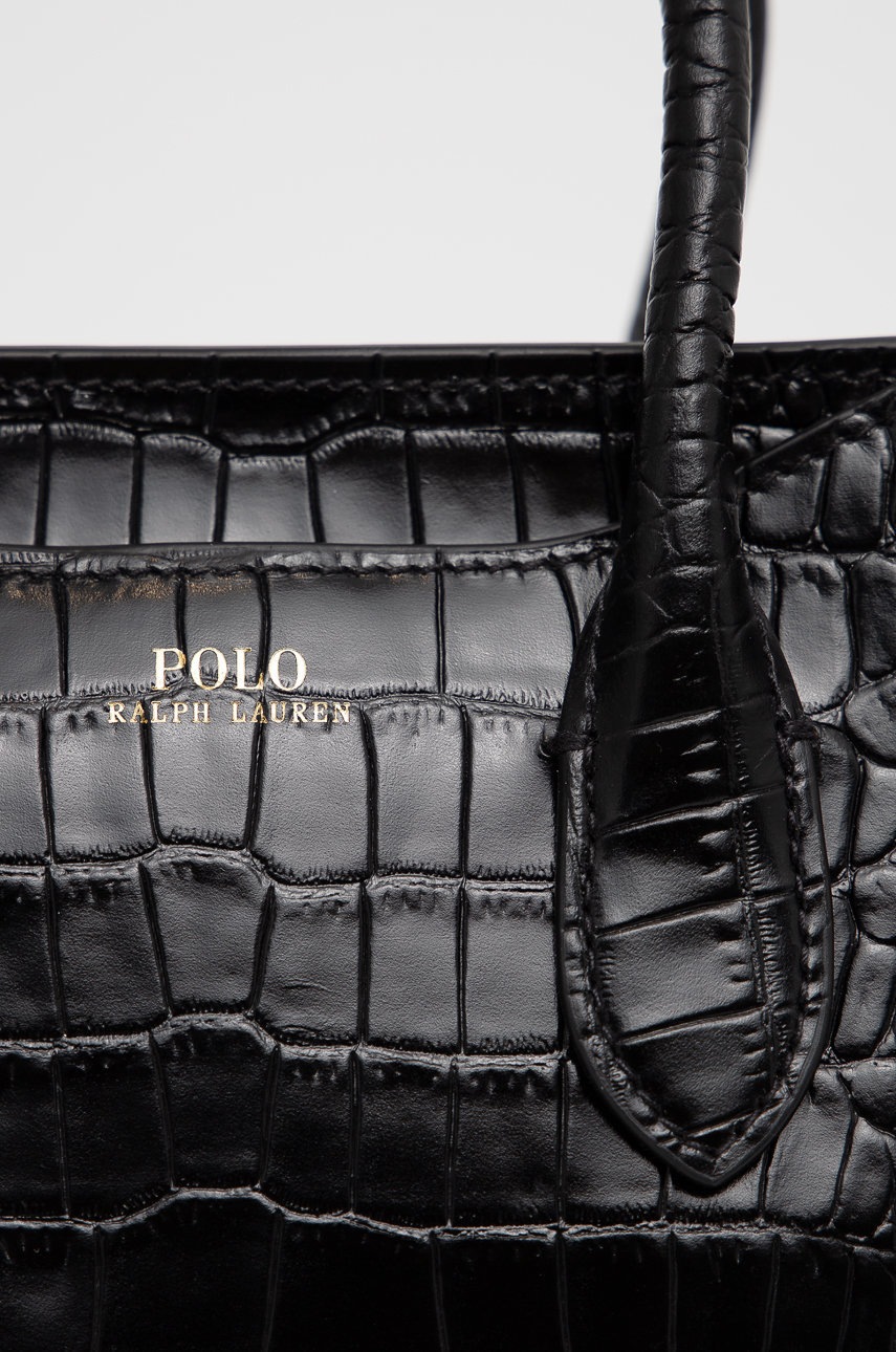 

Кожаная сумочка Polo Ralph Lauren цвет чёрный