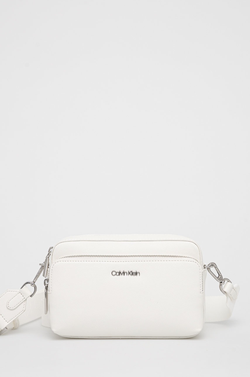 

Чанта Calvin Klein в розово, Бял