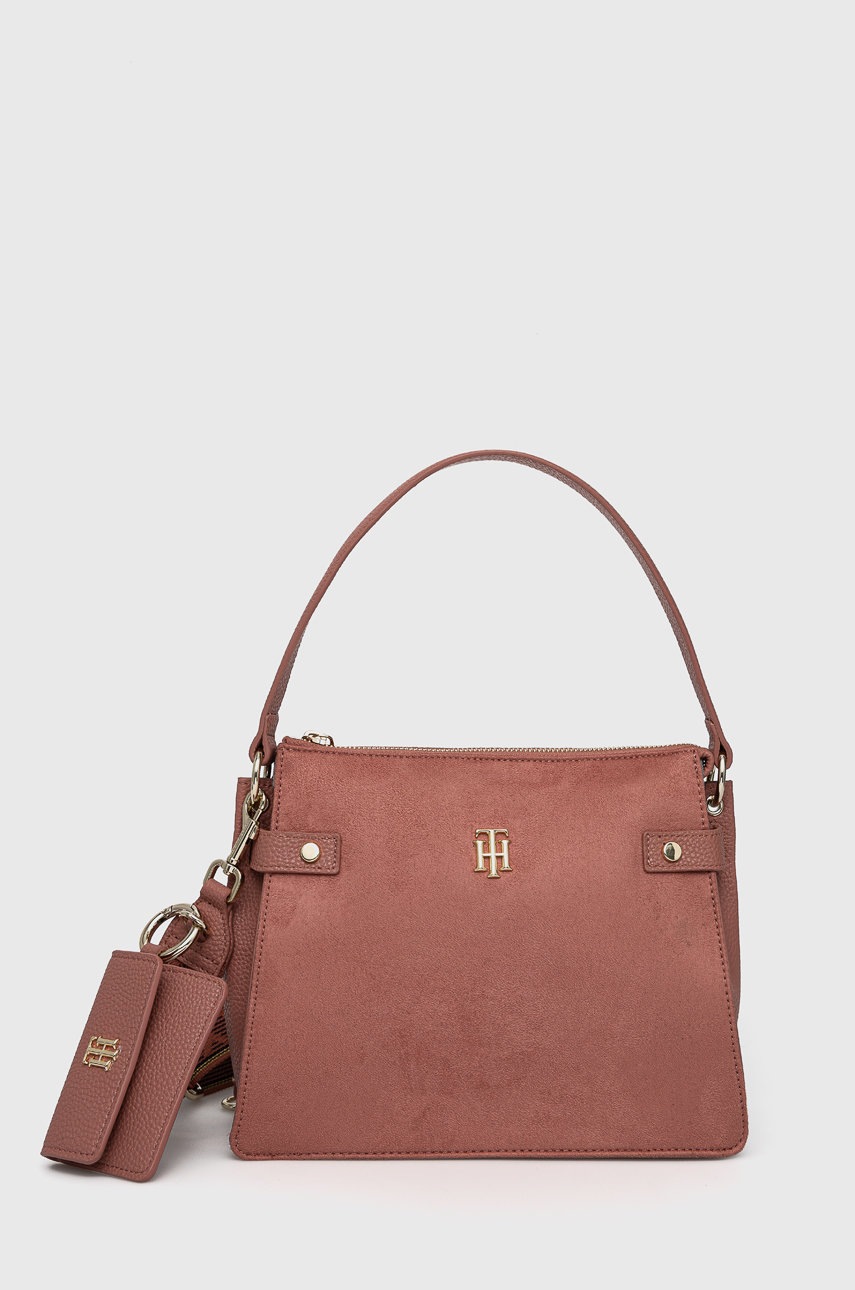 

Чанта Tommy Hilfiger в розово, Розов