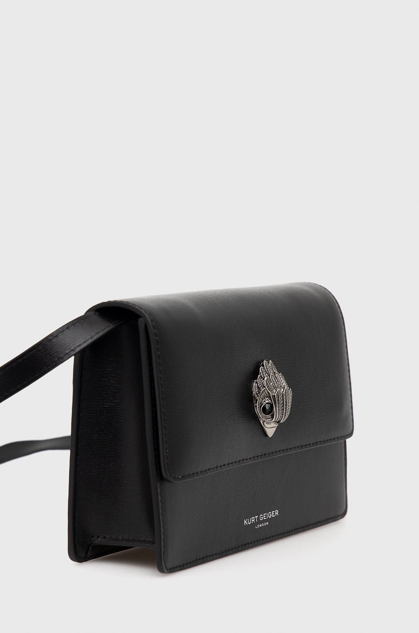 

Шкіряна сумочка Kurt Geiger London колір чорний