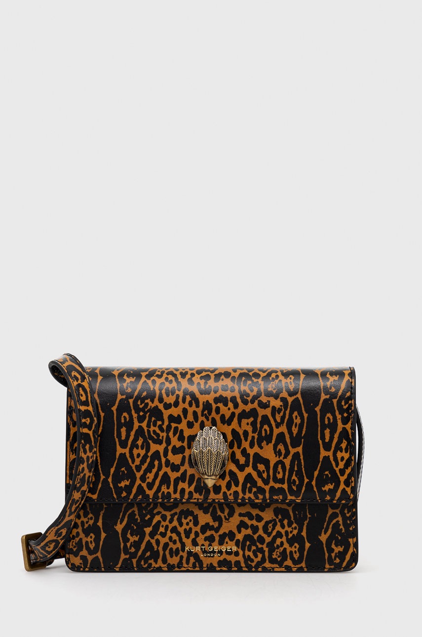 

Кожена чанта Kurt Geiger London в кафяво, Кафяв