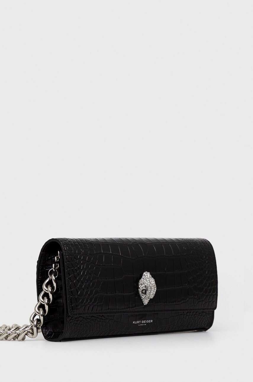 

Кожаная сумка Kurt Geiger London цвет чёрный