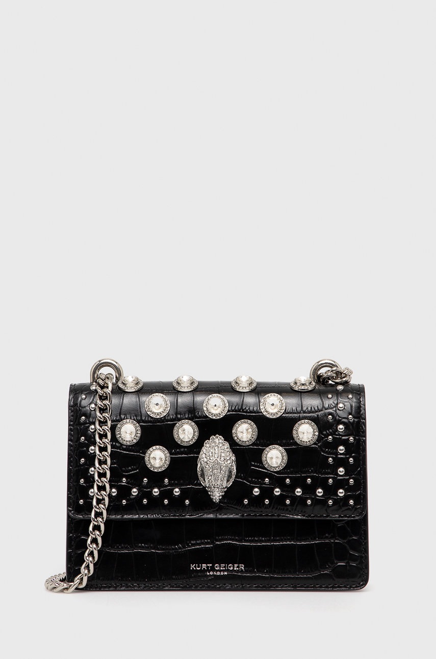 

Чанта Kurt Geiger London в черно, Черен