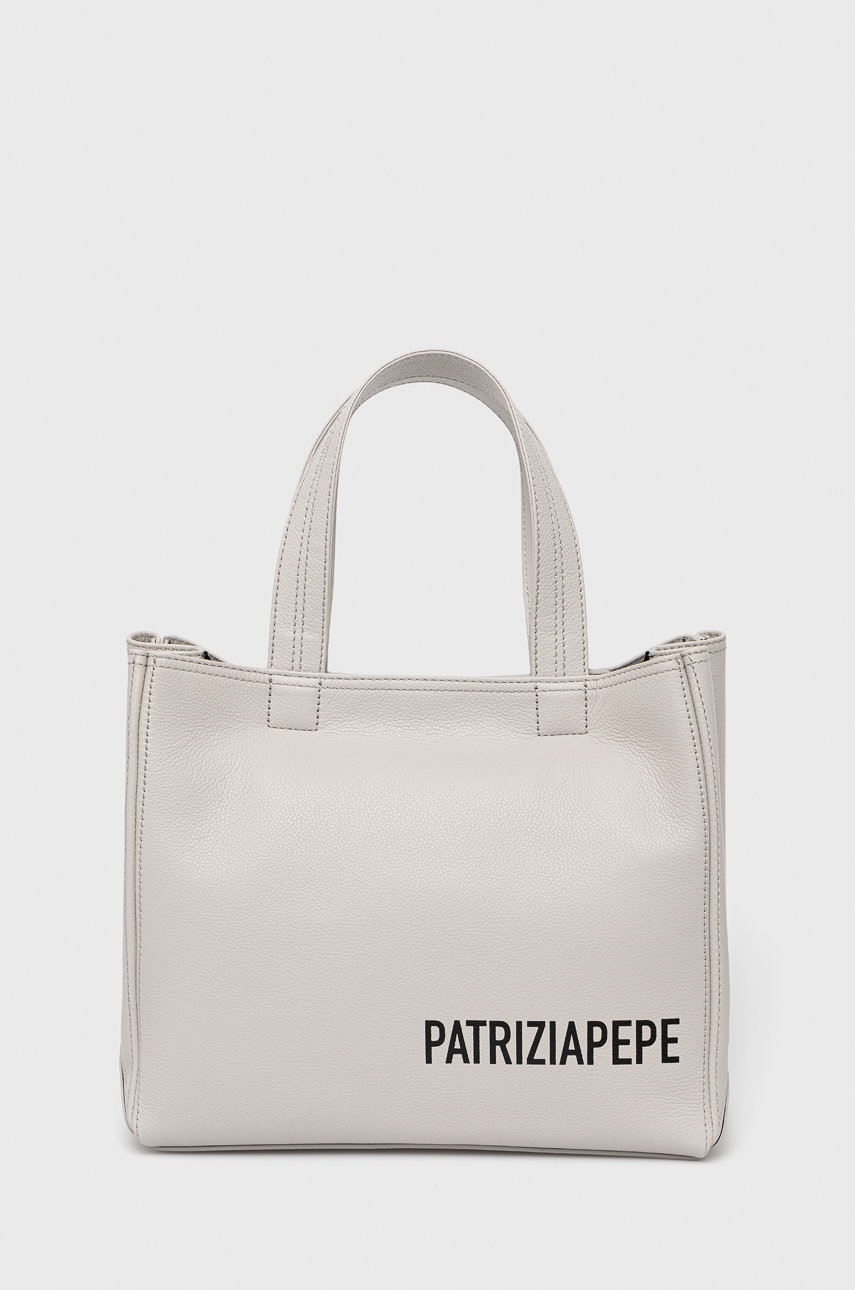 

Шкіряна сумочка Patrizia Pepe колір сірий