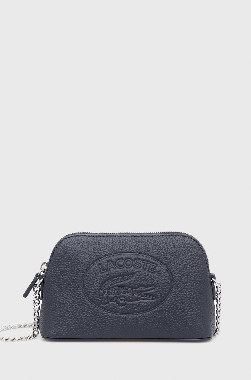

Кожена чанта Lacoste в тъмносиньо, Тъмносин