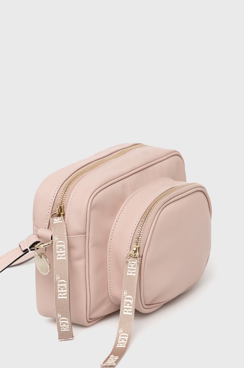 

Кожаная сумочка Red Valentino цвет розовый