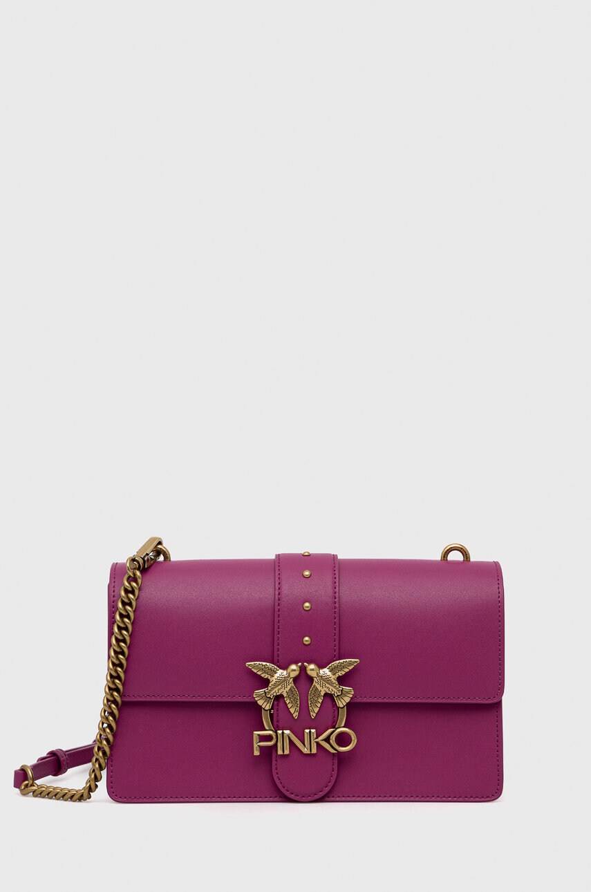 

Pinko - Кожена чанта, Розов