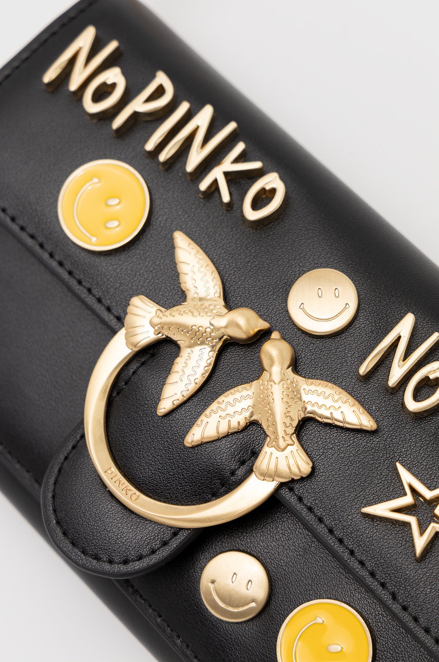 

Кожаная сумка Pinko цвет чёрный