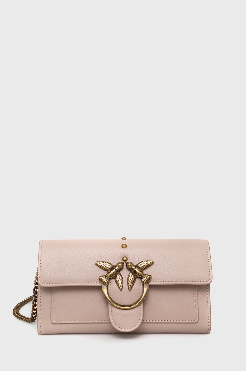 

Кожен портфейл Pinko в розово, Розов