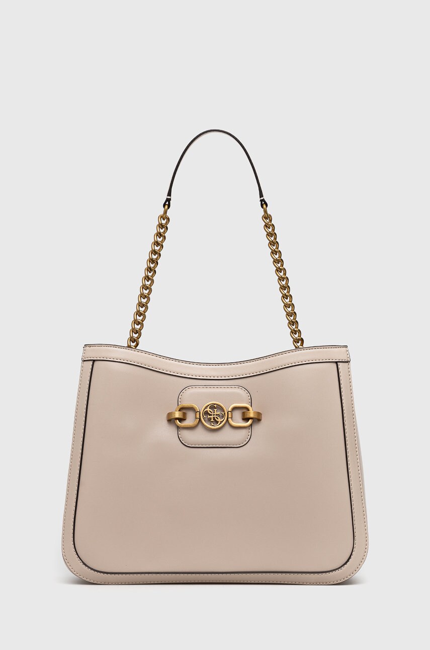 

Чанта Guess в прозрачен цвят, Бежов