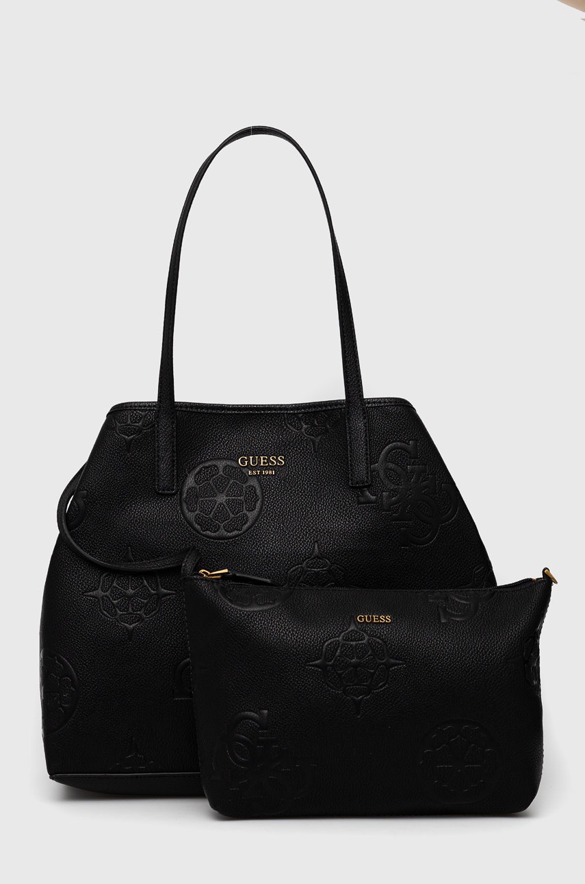 

Чанта Guess в черно, Черен