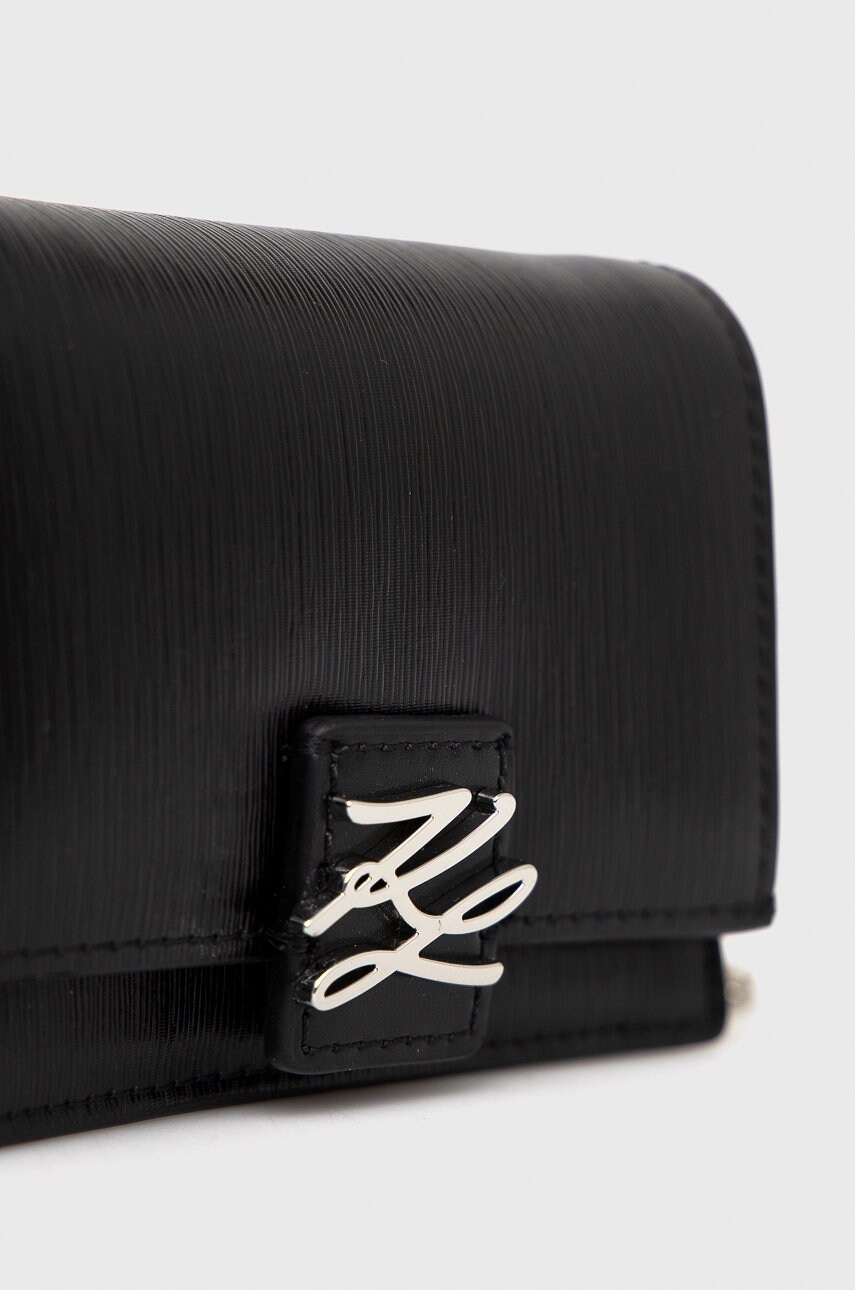 

Кожаный кошелек Karl Lagerfeld цвет чёрный
