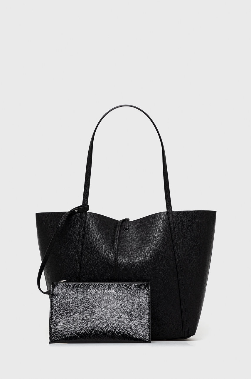 

Чанта с две лица Armani Exchange в черно, Черен