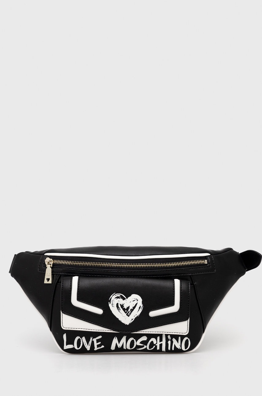 

Чанта за кръст Love Moschino в черно, Черен