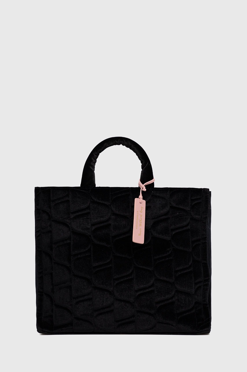 

Coccinelle - Чанта Neverwithout Bag Velvet, Черен
