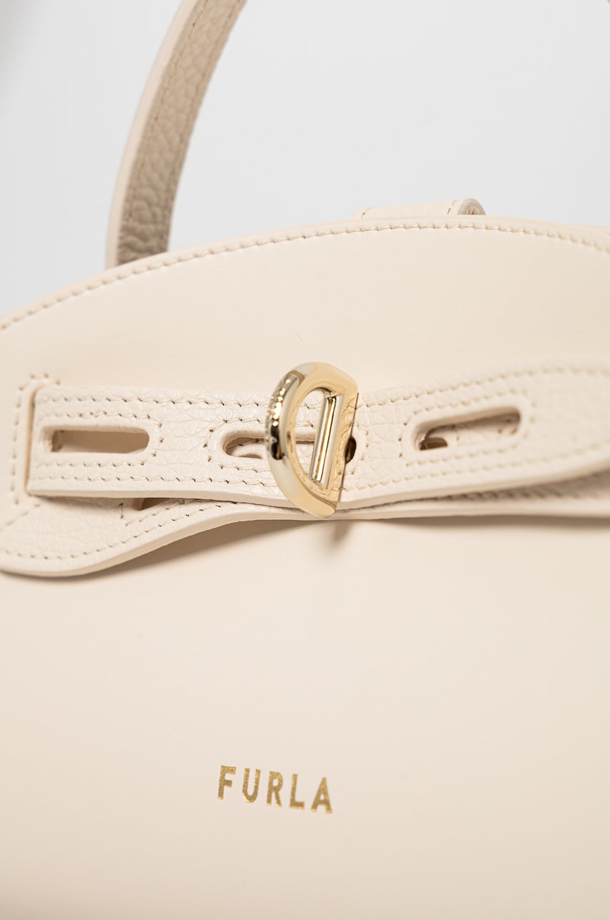 

Кожаная сумочка Furla Margherita mini цвет кремовый
