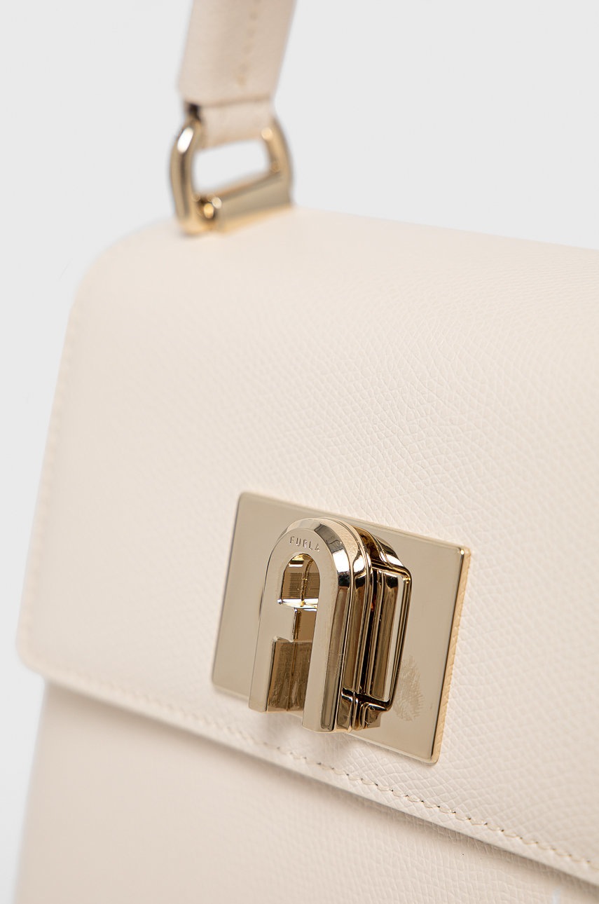 

Шкіряна сумочка Furla 1927 колір кремовий