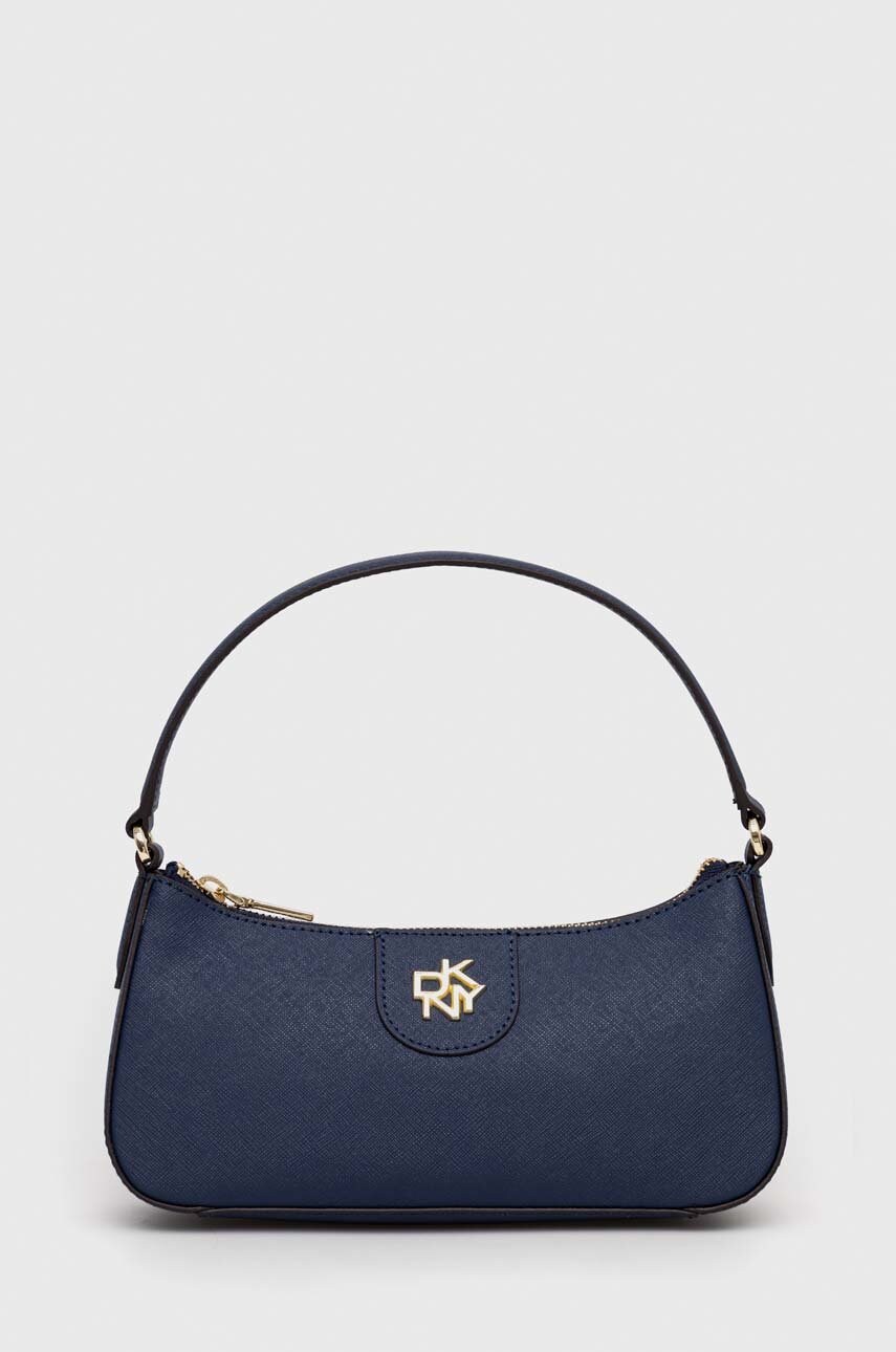 Dkny poseta de piele culoarea albastru marin