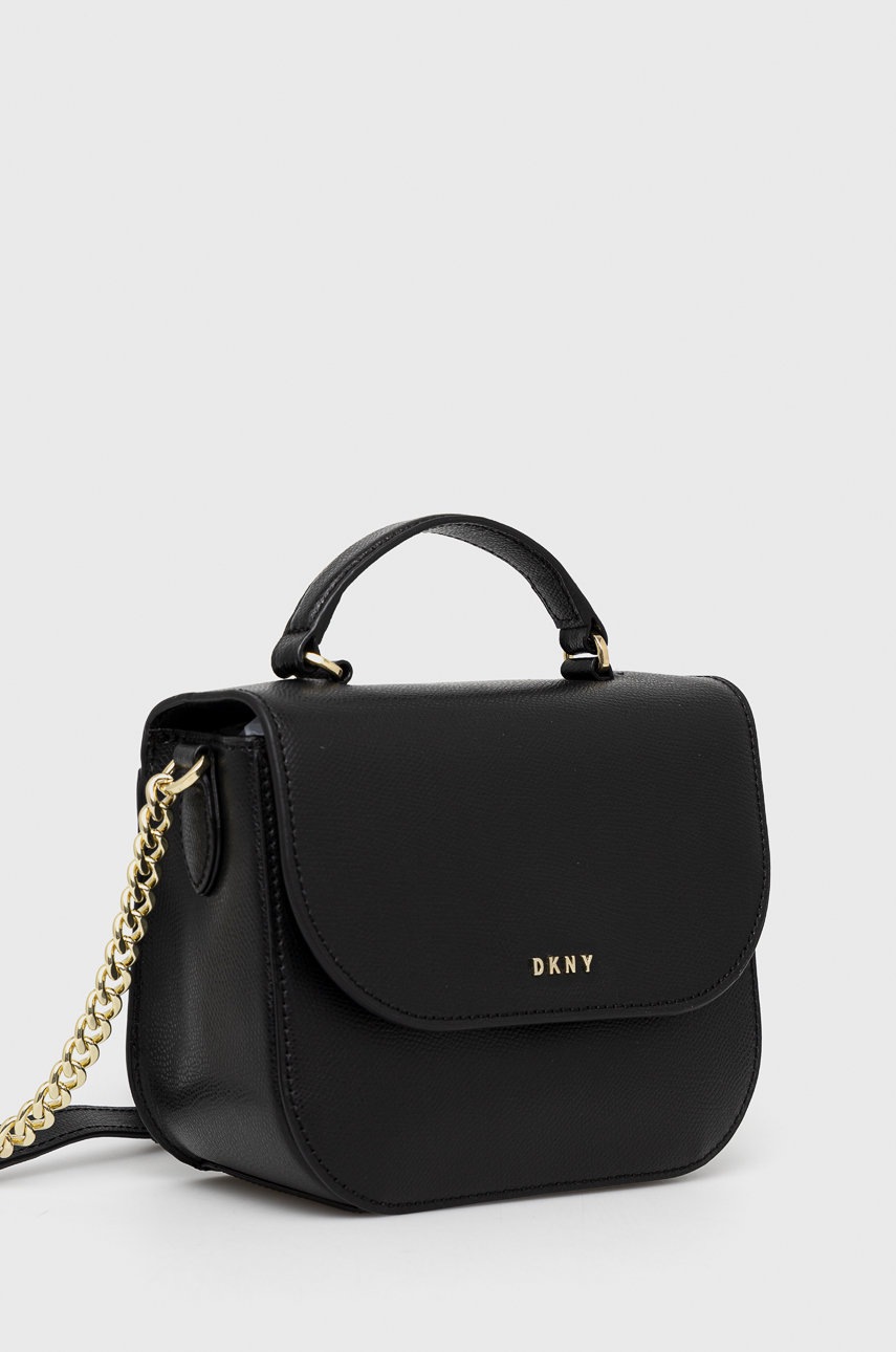 

Кожаная сумочка Dkny цвет чёрный