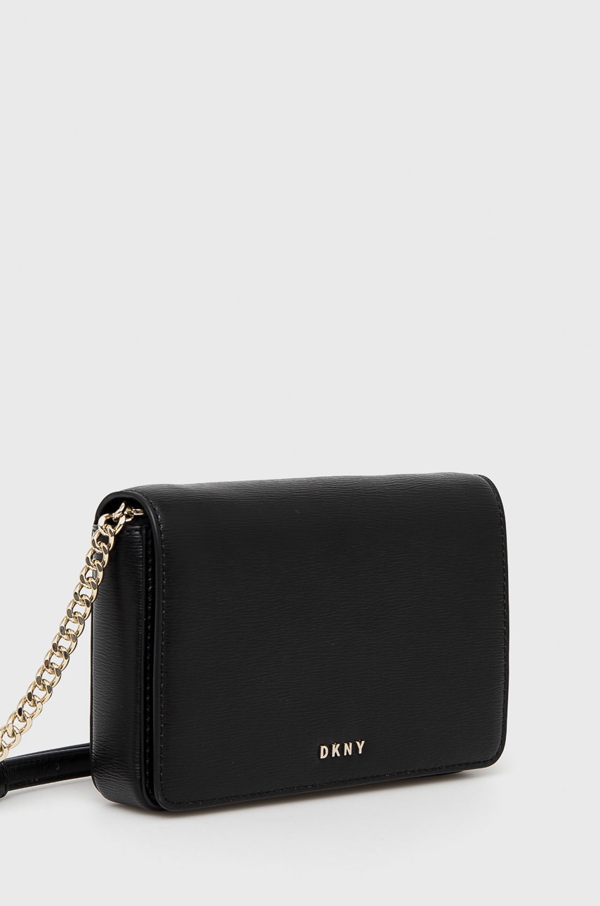 

Кожаная сумочка Dkny цвет чёрный