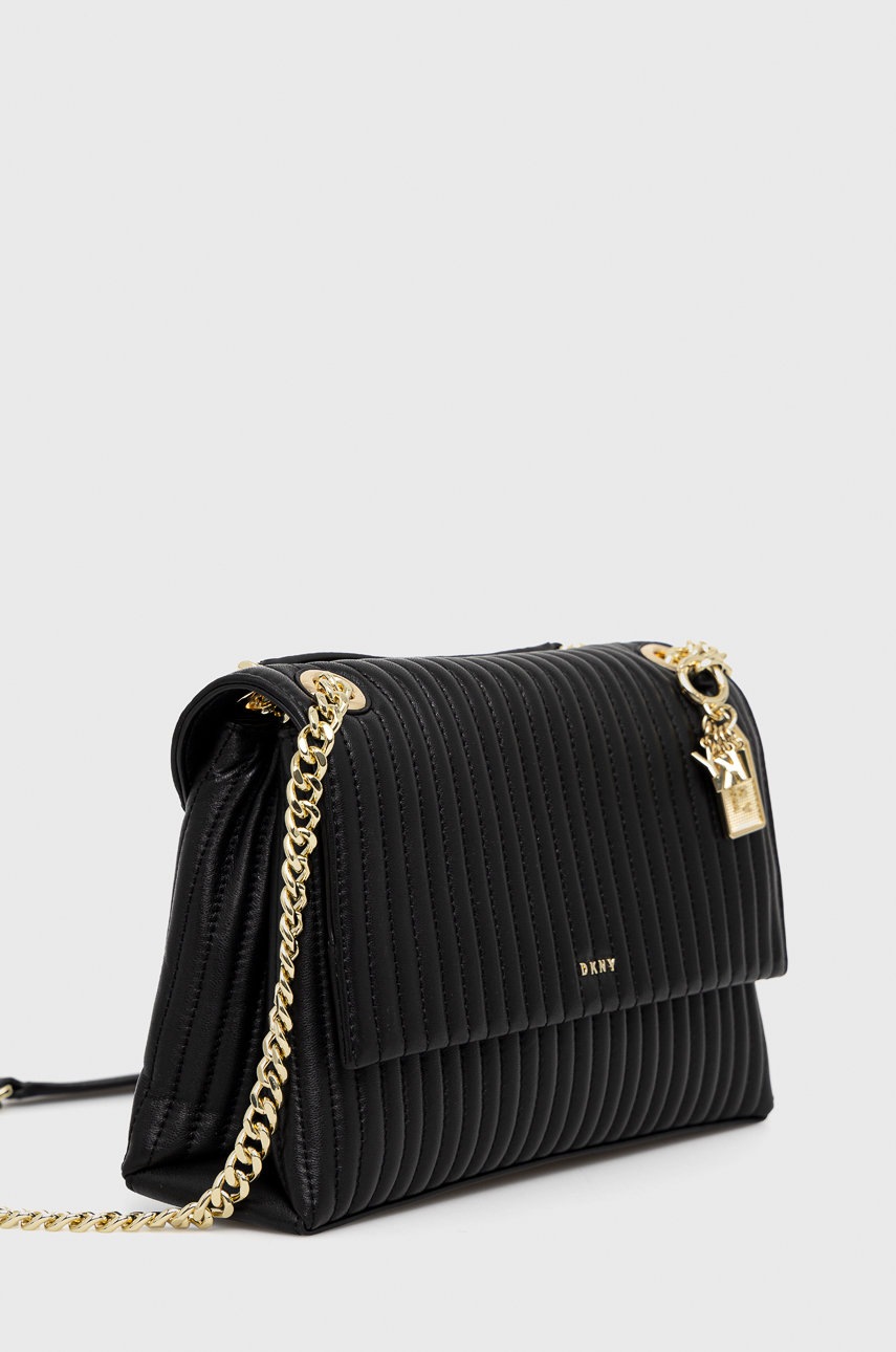 

Кожаная сумочка Dkny цвет чёрный