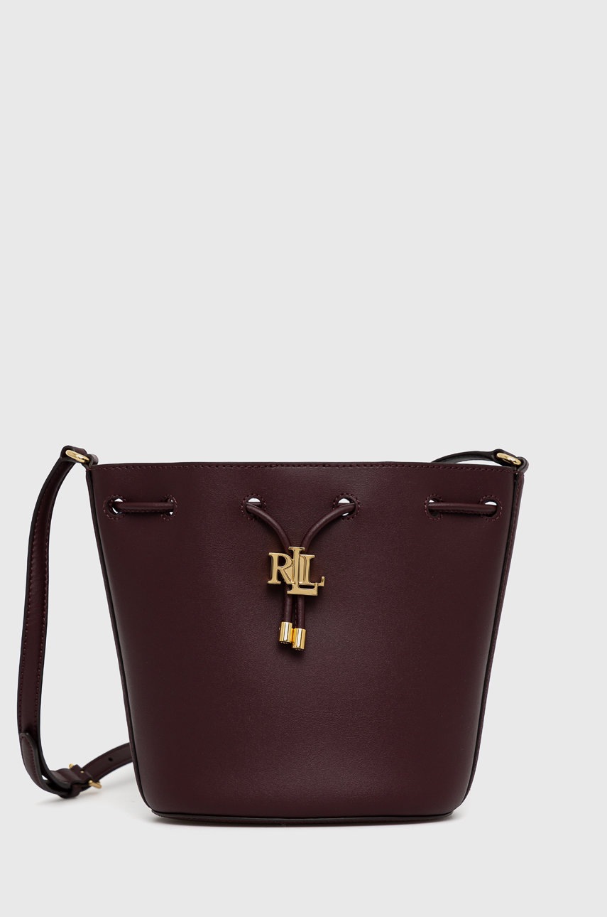 

Кожена чанта Lauren Ralph Lauren в бордо