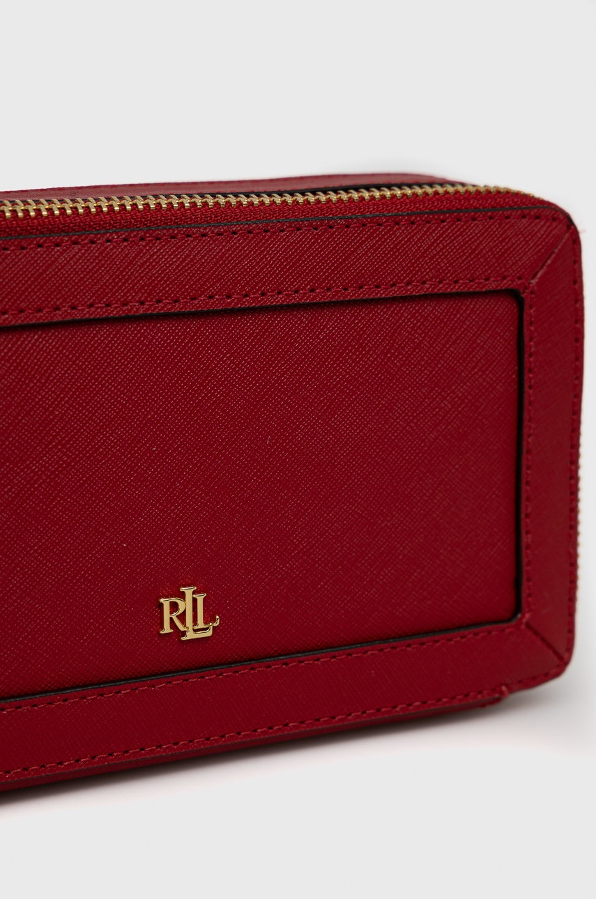 

Кожаная сумочка Lauren Ralph Lauren цвет красный