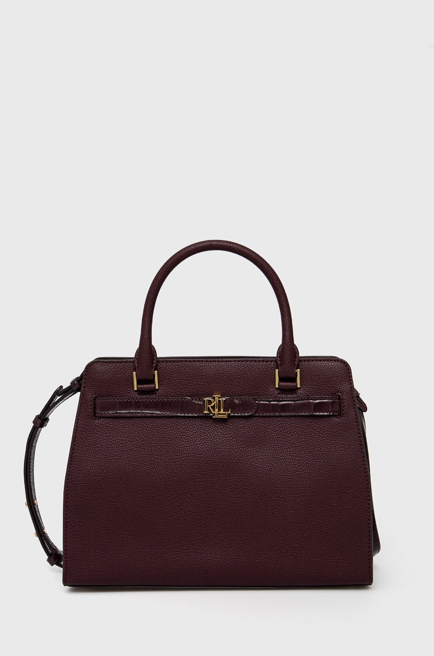 

Кожена чанта Lauren Ralph Lauren в бордо