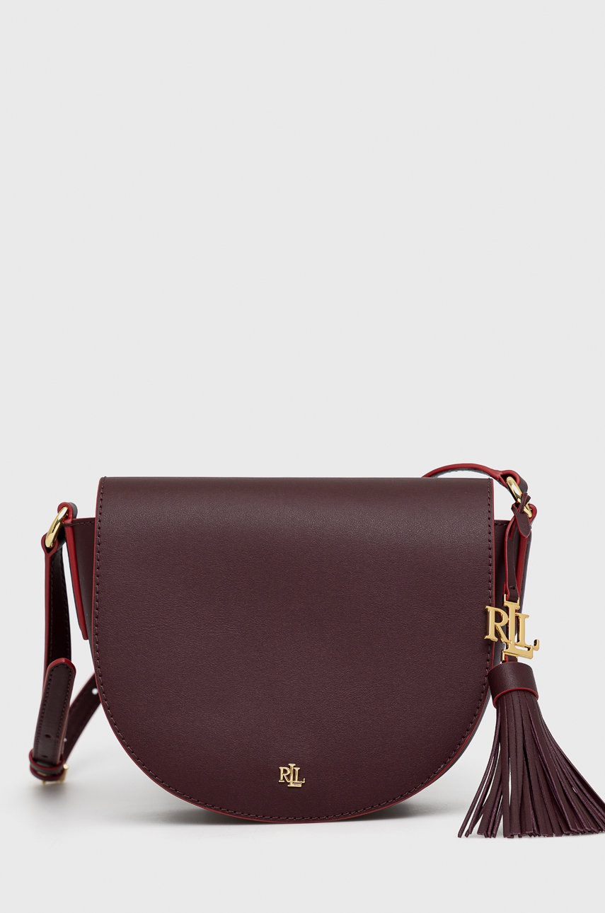 

Кожена чанта Lauren Ralph Lauren в бордо