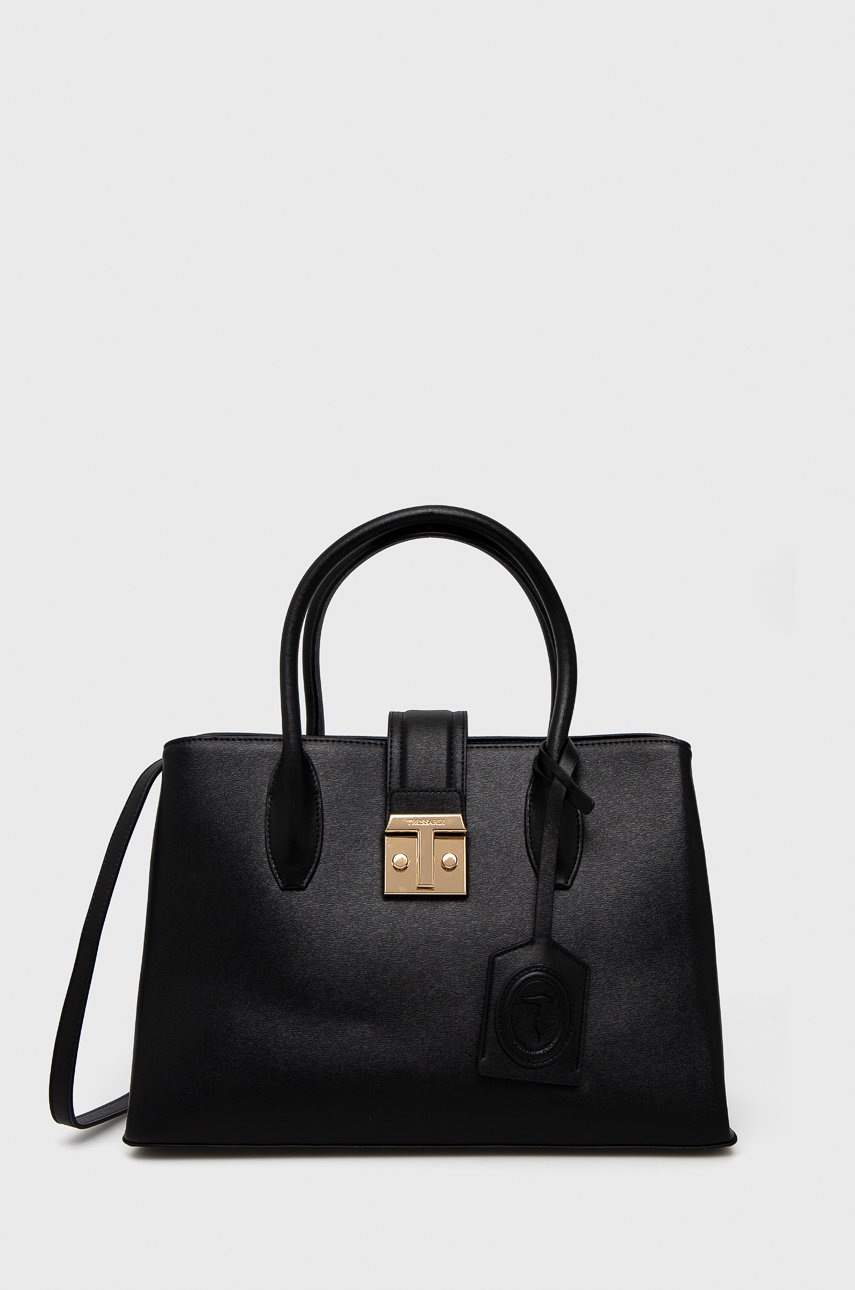 

Чанта Trussardi в черно, Черен