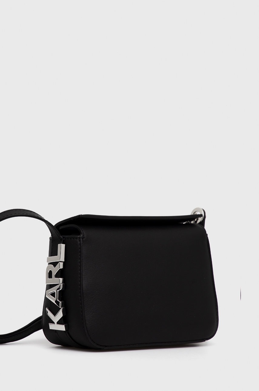 

Шкіряна сумочка Karl Lagerfeld колір чорний