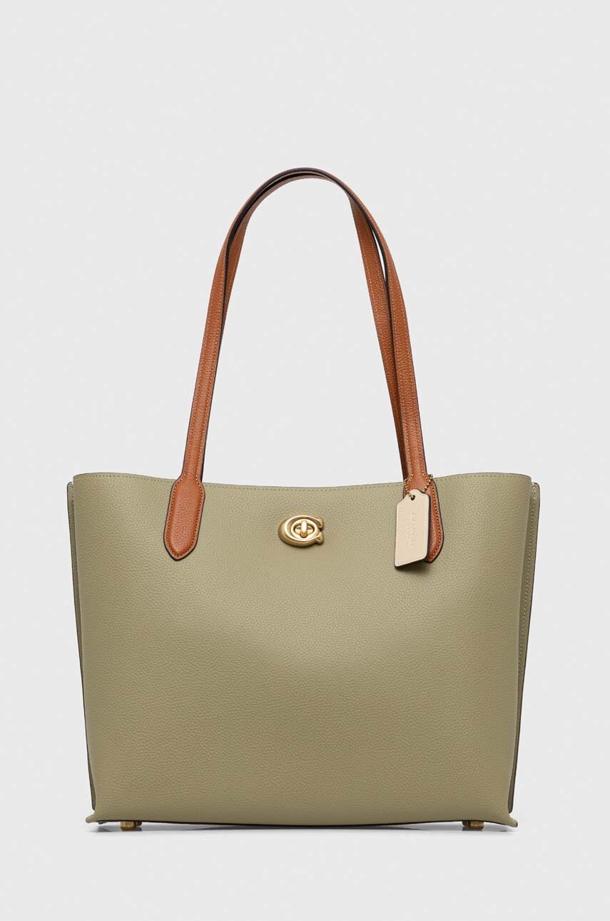 

Кожаная сумочка Coach цвет зелёный