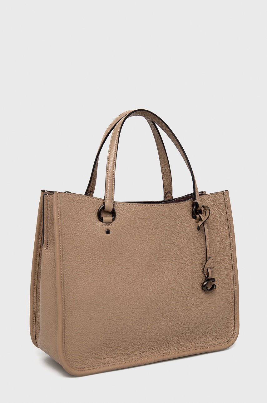

Кожаная сумочка Coach цвет коричневый