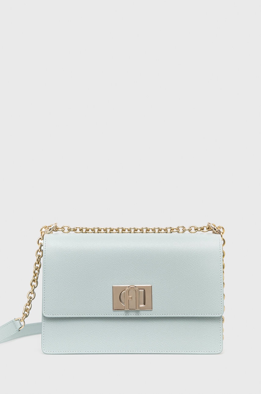 

Кожена чанта Furla 1927, Син