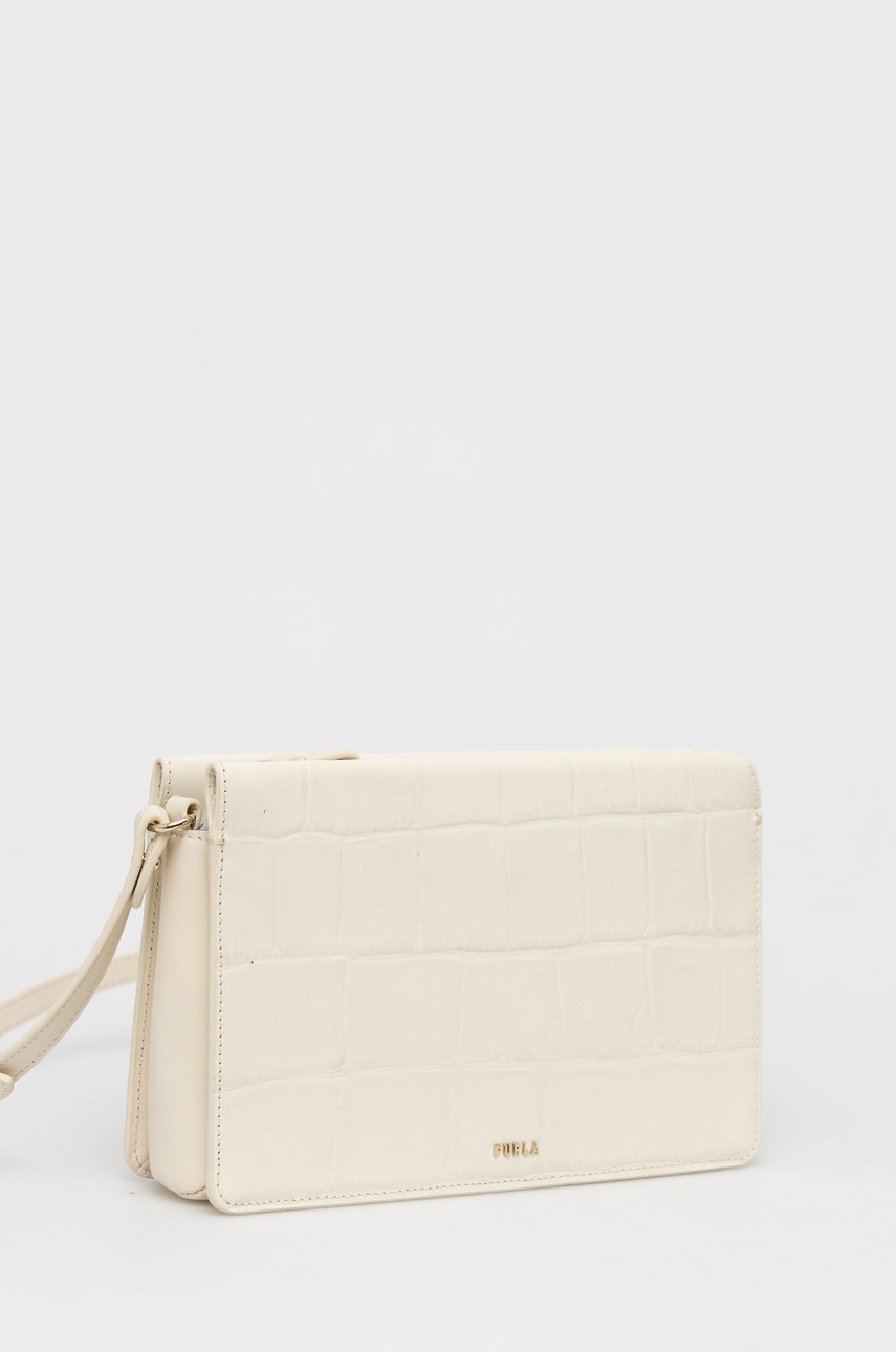 

Кожаная сумочка Furla Babylon цвет белый