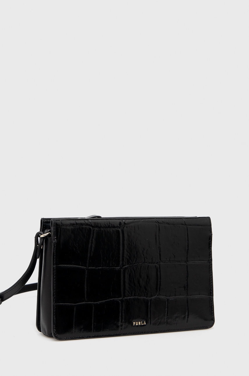 

Шкіряна сумочка Furla Babylon колір чорний