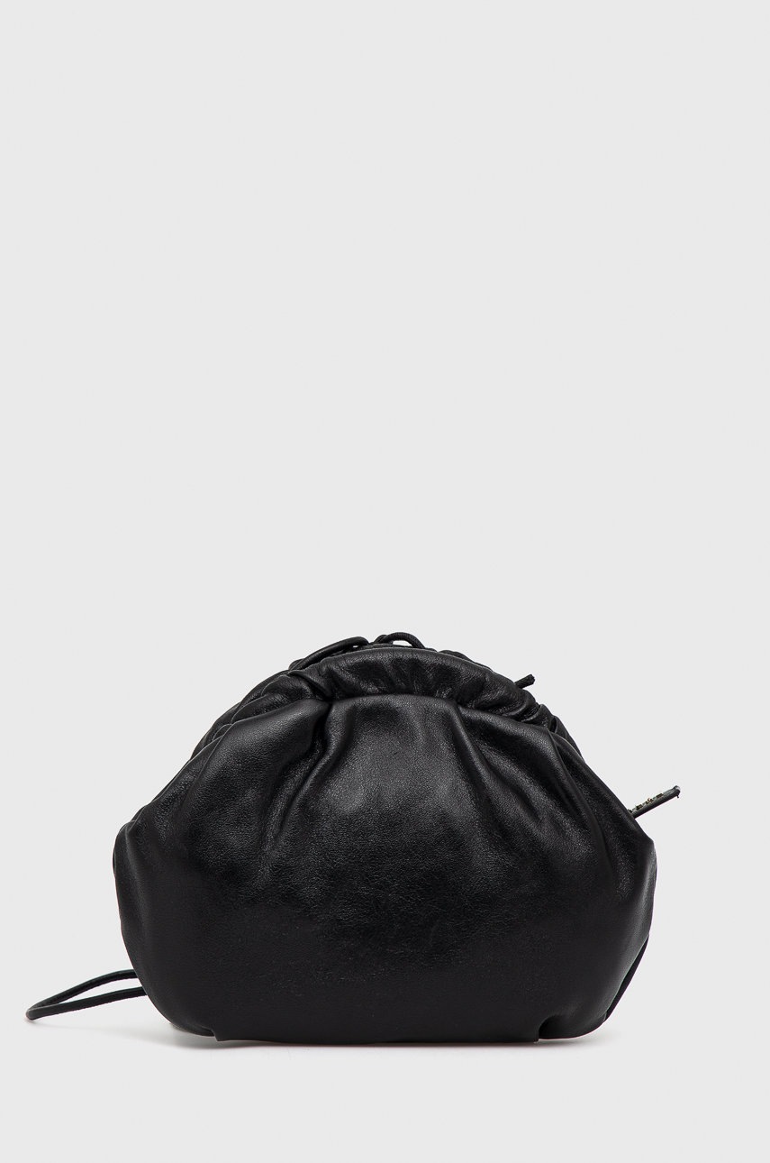 

Кожена чанта Furla в черно, Черен