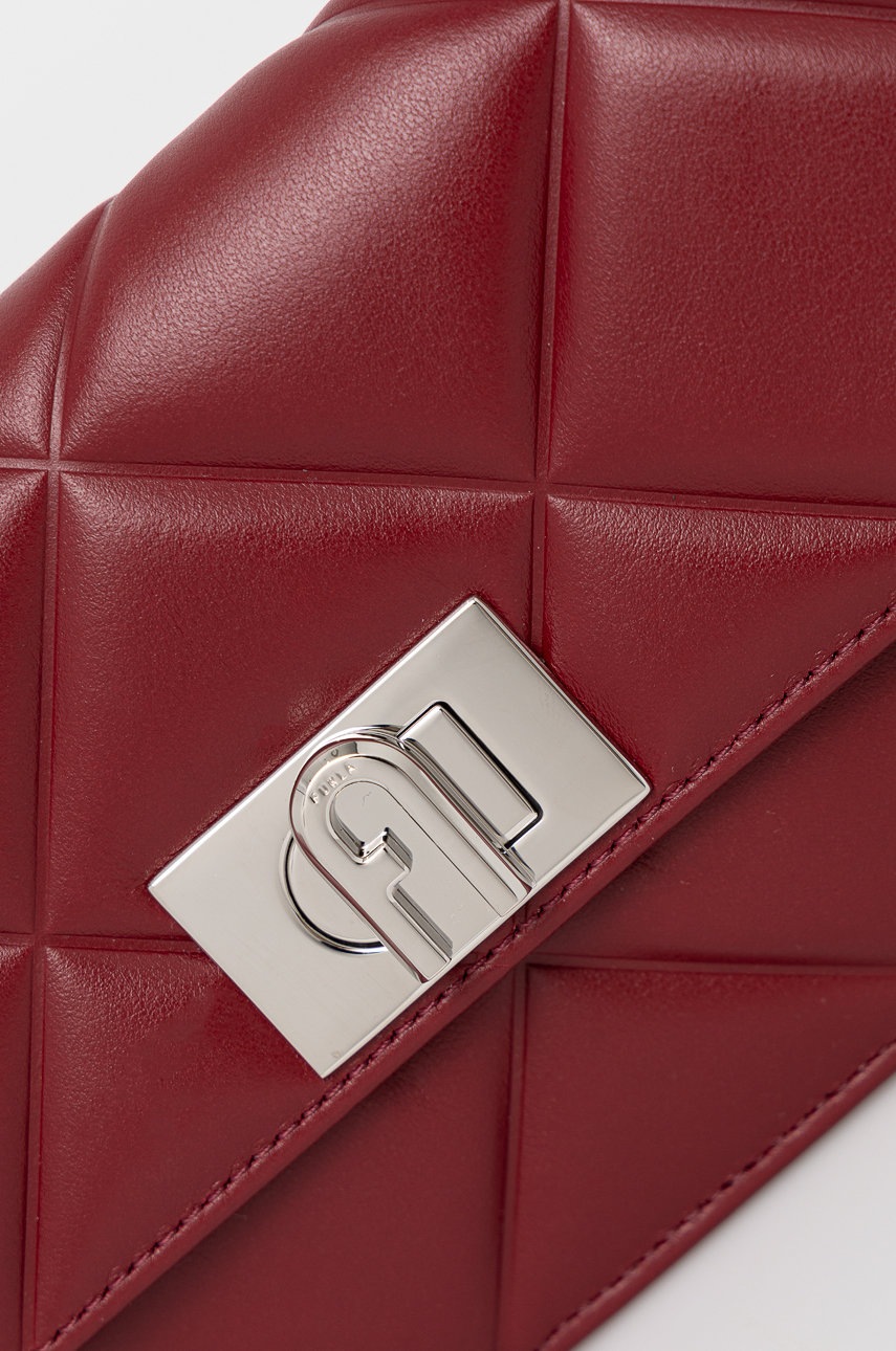 

Шкіряна сумочка Furla колір бордовий